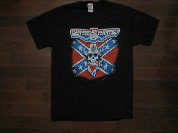 LYNYRD SKYNYRD-‏ Confederate Logo And Skull TWO SIDED PRINT